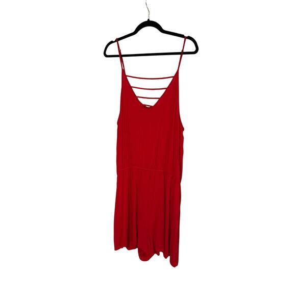 Mossimo Supply Co. Red Strappy Romper - Size XXL - Picture 3 of 5